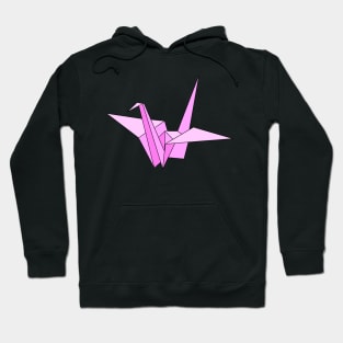 Pink origami crane Hoodie